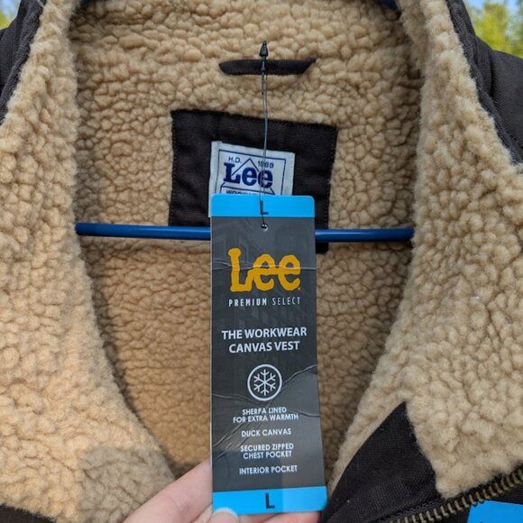 NWT! Lee Workwear Men's Sherpa Lined Workwear Vest - Picture 8 of 16
